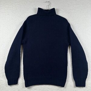 Best Made Co Turtleneck Sweater Mens Wool Knit Scotland S Navy Blue Fisherman